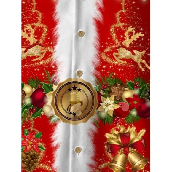 Mens Funky Hawaiian Bowling Shirts Holiday Theme Button Down Shirts Big and Tall - Picture 3 of 4